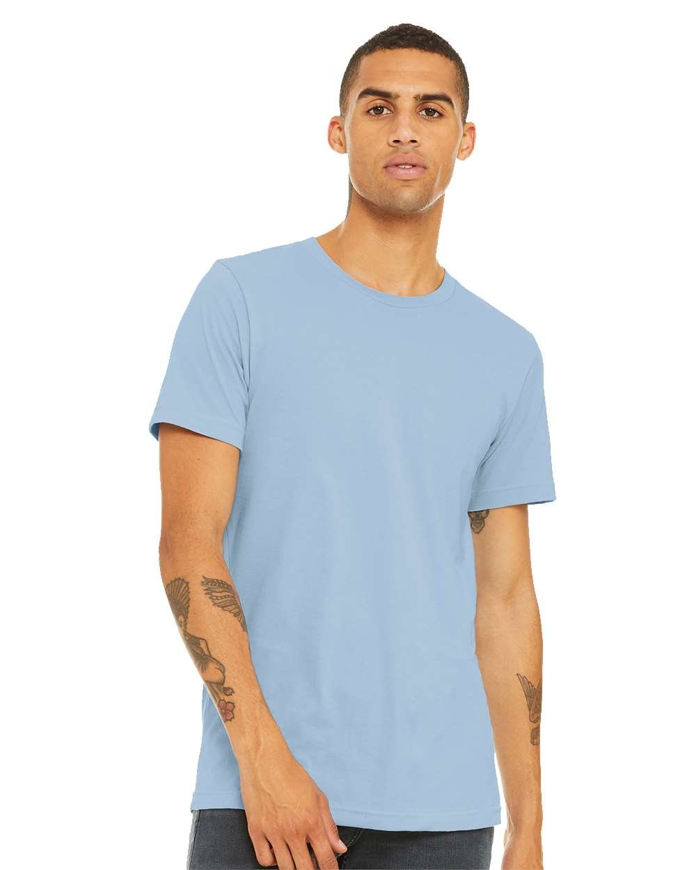 Bella+Canvas 3001 Baby Blue Front High Model.jpg
