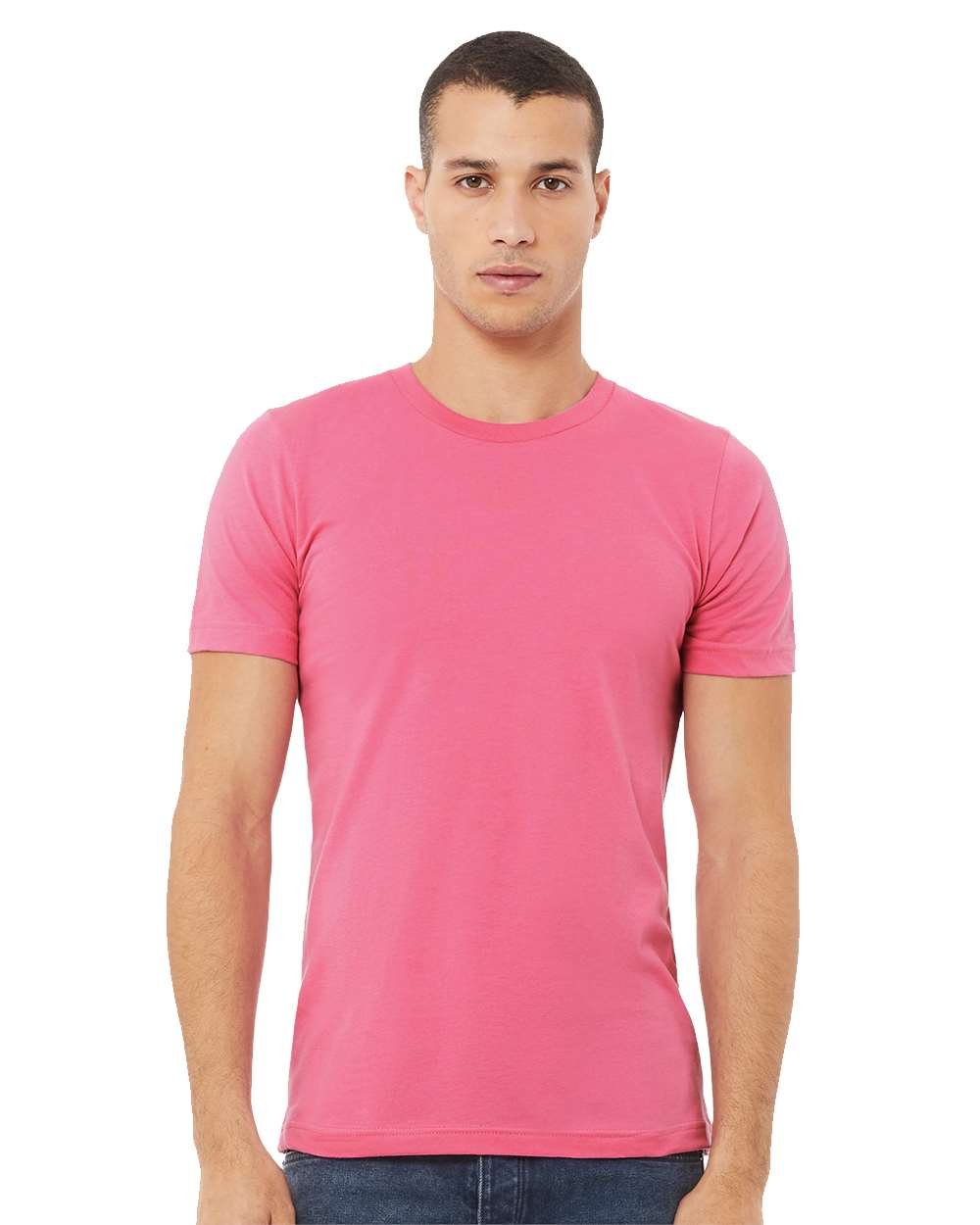 Bella+Canvas 3001 Charity Pink Front High Model.jpg