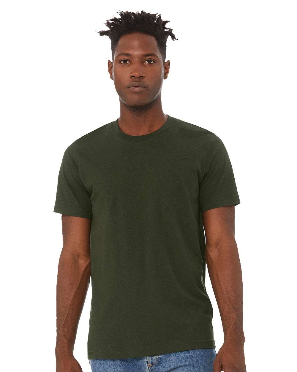 Bella+Canvas 3001 Dark Olive Front High Model.jpg