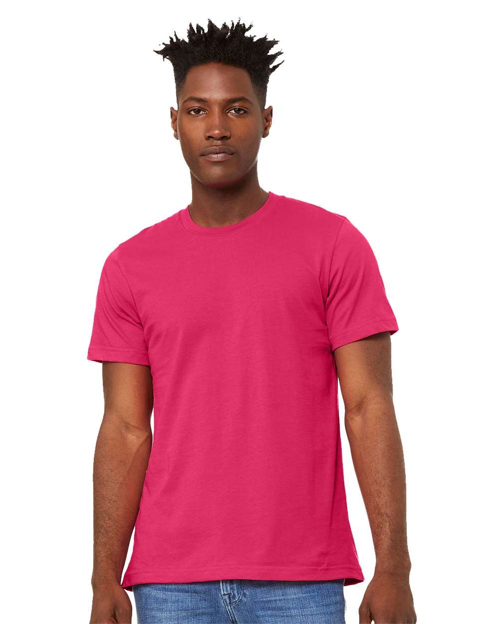 Bella+Canvas 3001 Fuchsia Side High Model.jpg - Image 2