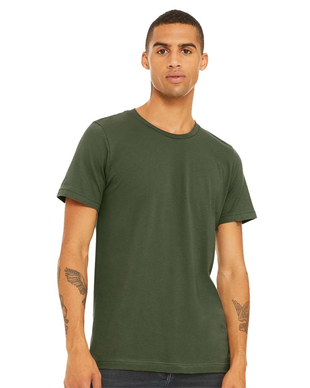 Bella+Canvas 3001 Military Green Front High Model.jpg