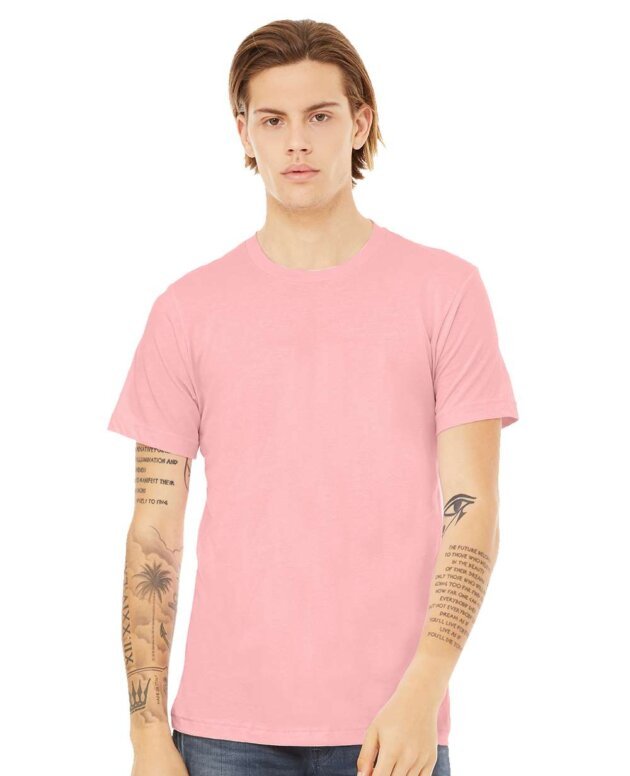 Bella+Canvas 3001 Pink Front High Model.jpg