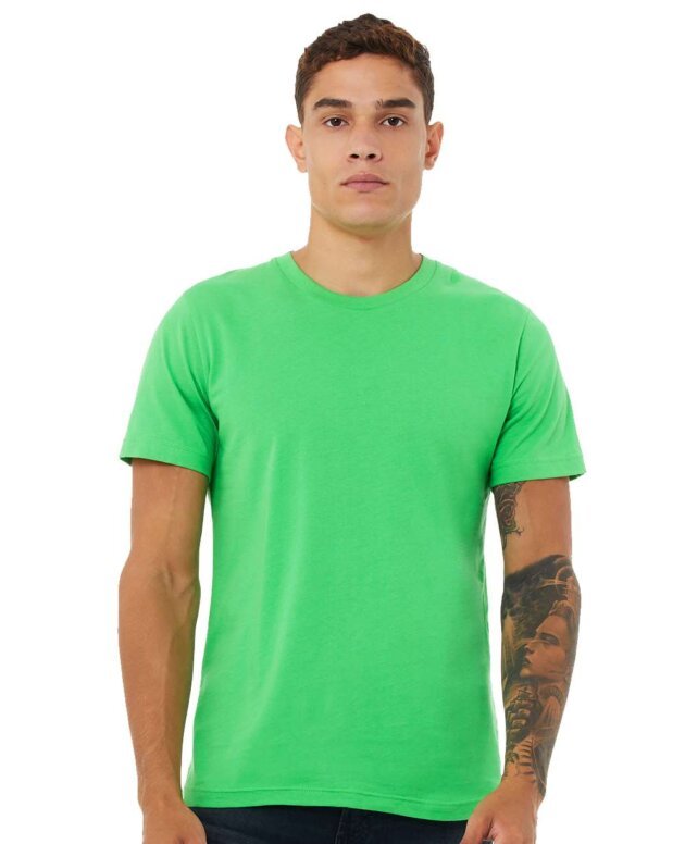 Bella+Canvas 3001 Synthetic Green Front High Model.jpg