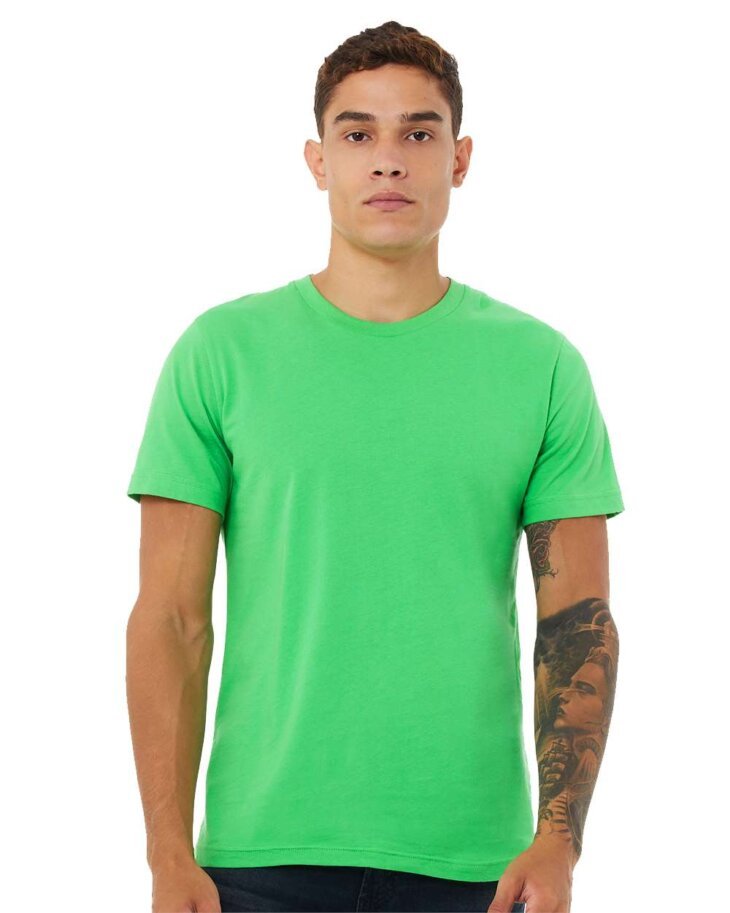 Bella+Canvas 3001 Synthetic Green Front High Model.jpg