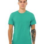 Bella+Canvas 3001 Teal Front High Model