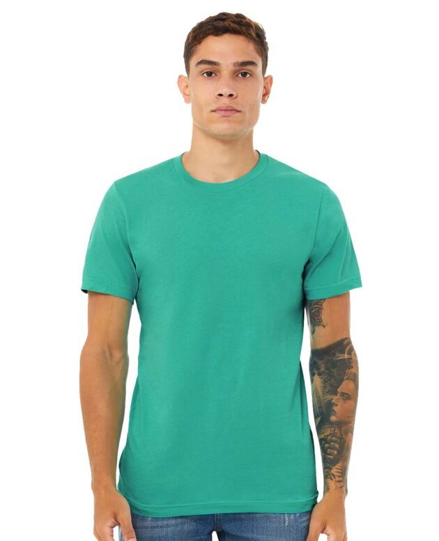 Bella+Canvas 3001 Teal Front High Model
