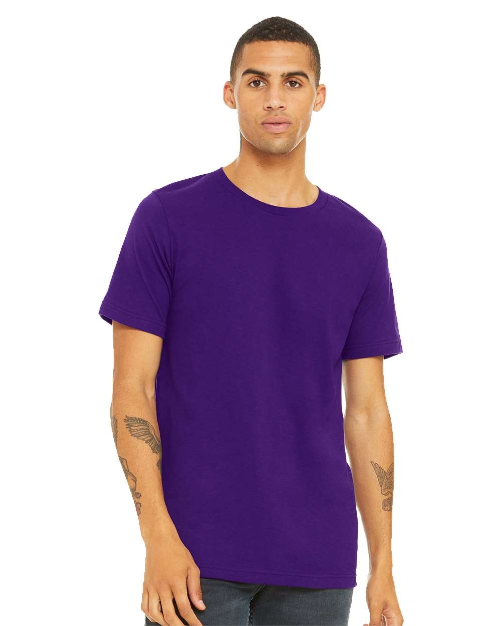 Bella+Canvas 3001 Team Purple Front High Model