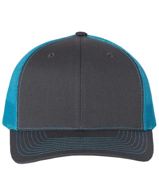 Richardson 112 Charcoal Neon Blue