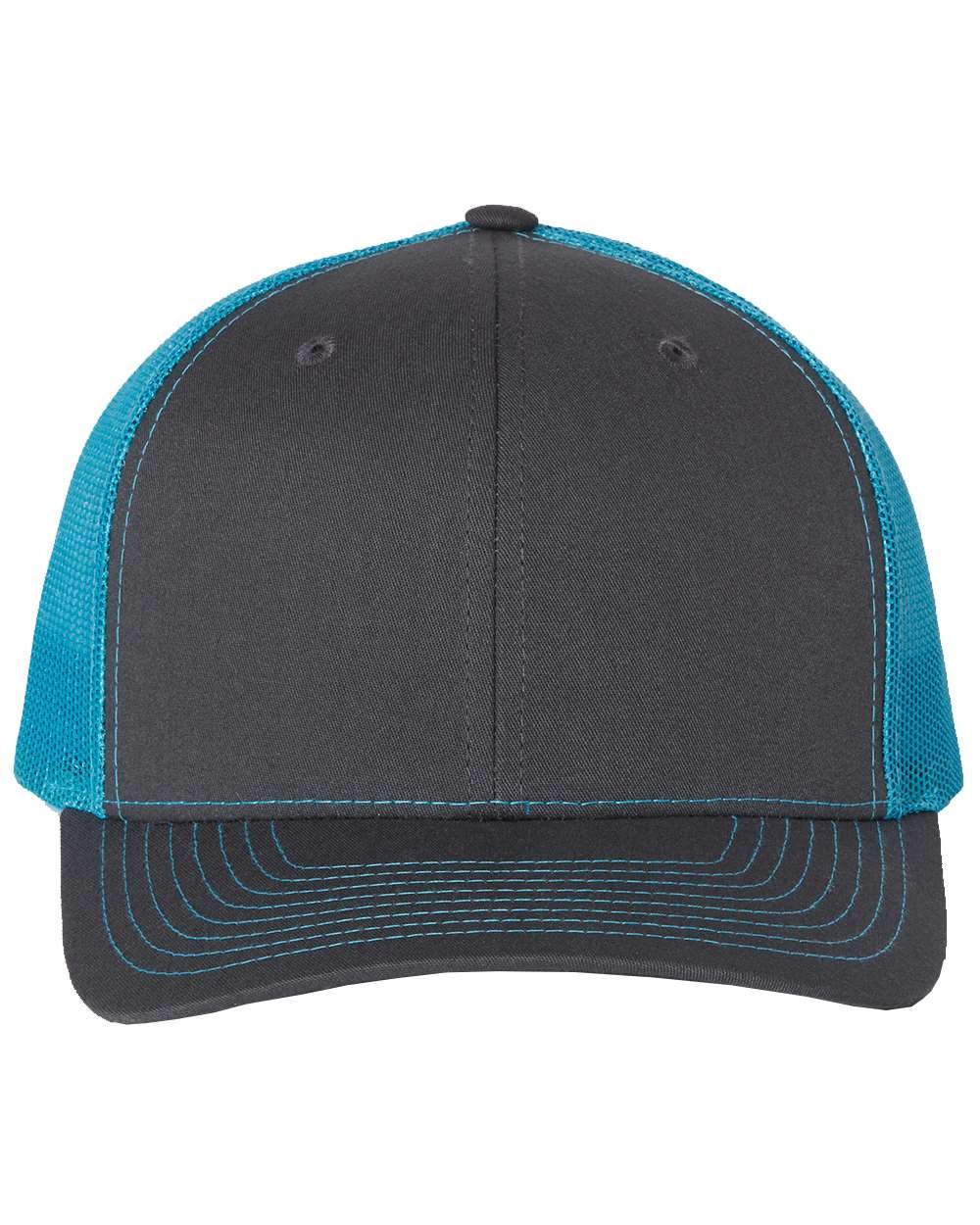 Richardson 112 Charcoal Neon Blue