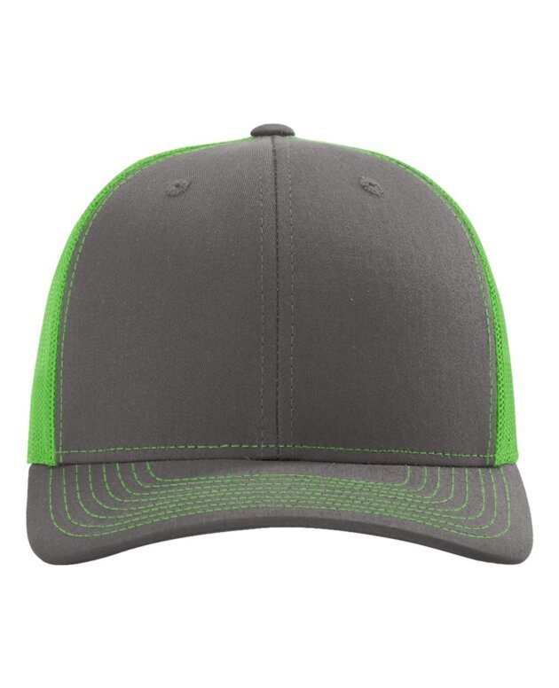 Richardson 112 Charcoal Neon Green