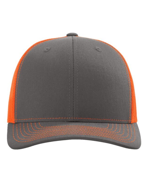 Richardson 112 Charcoal Neon Orange