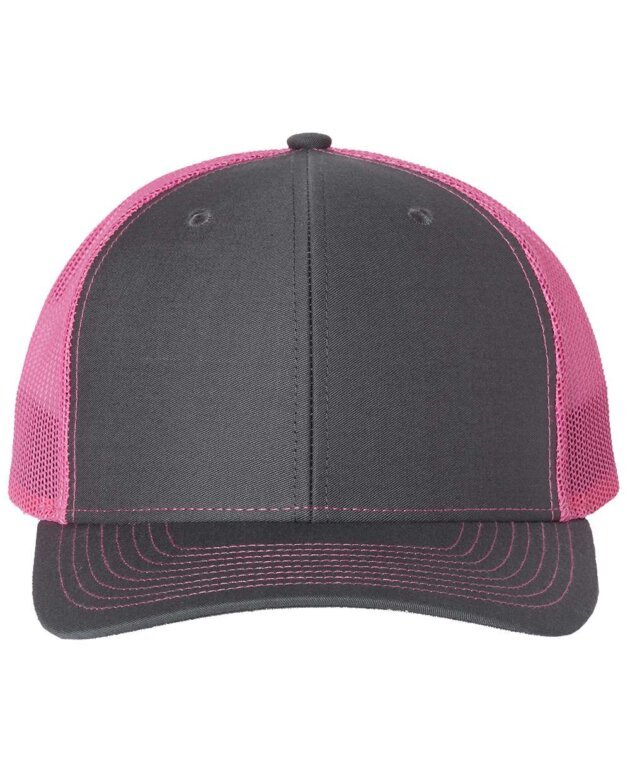 Richardson 112 Charcoal Neon Pink