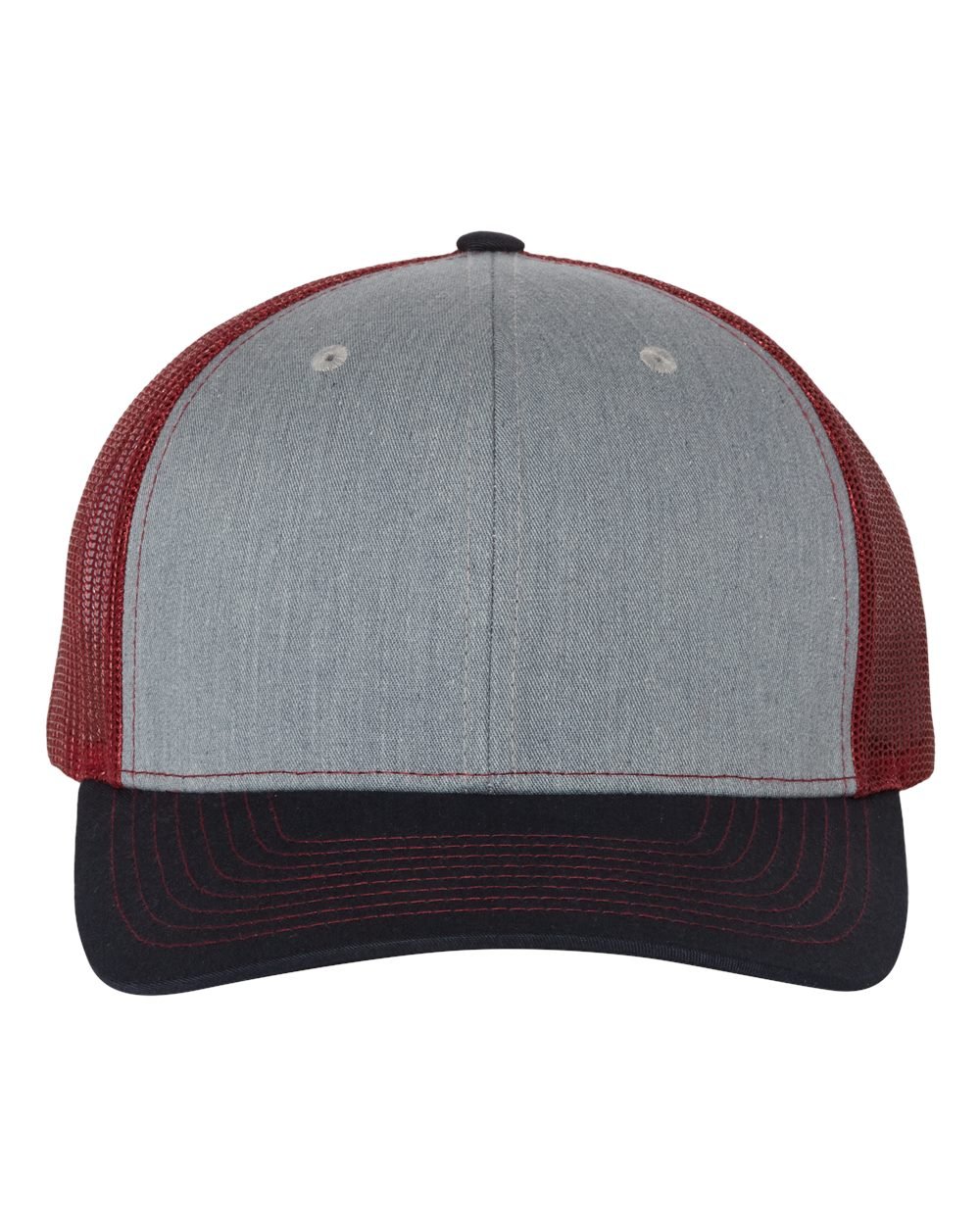 Richardson 112 Heather Grey- Cardinal- Navy Front High