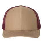Richardson 112 Khaki Burgundy