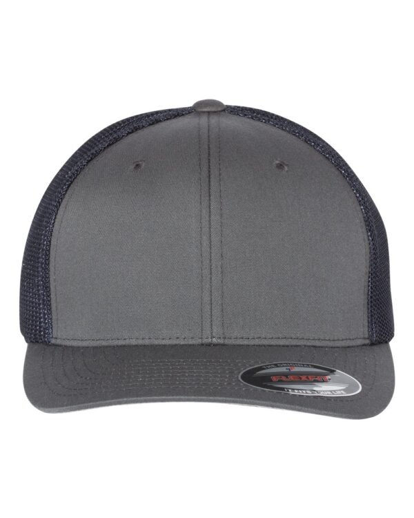 Flexfit_6511_Charcoal-_Navy_Front_High Flexfit 6511 – High Crown Snapback Cap